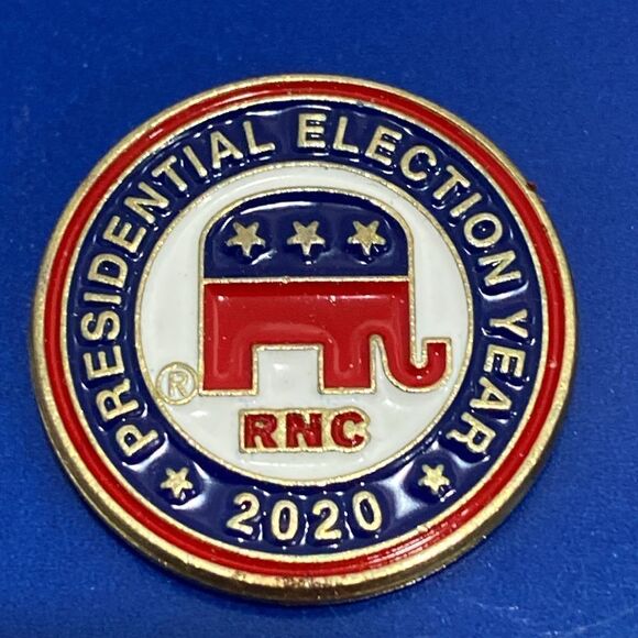 Presidential Election Year 2020 RNC Lapel Pin Elephant Red White Blue Trump - Picture 2 of 4